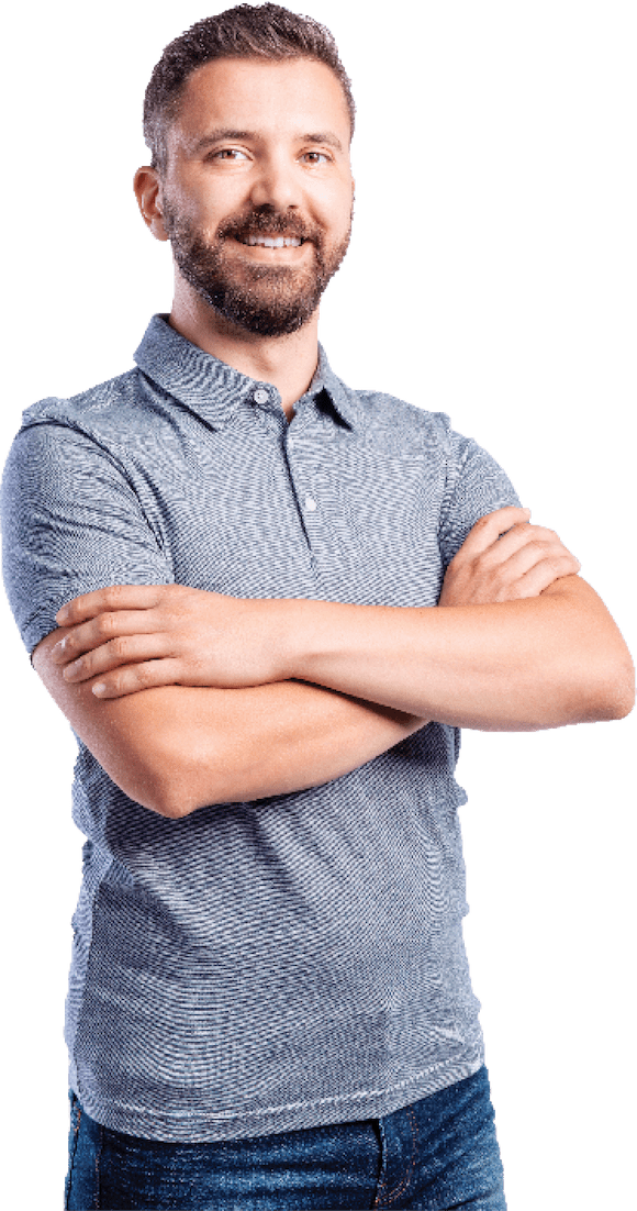 man with crossed arms